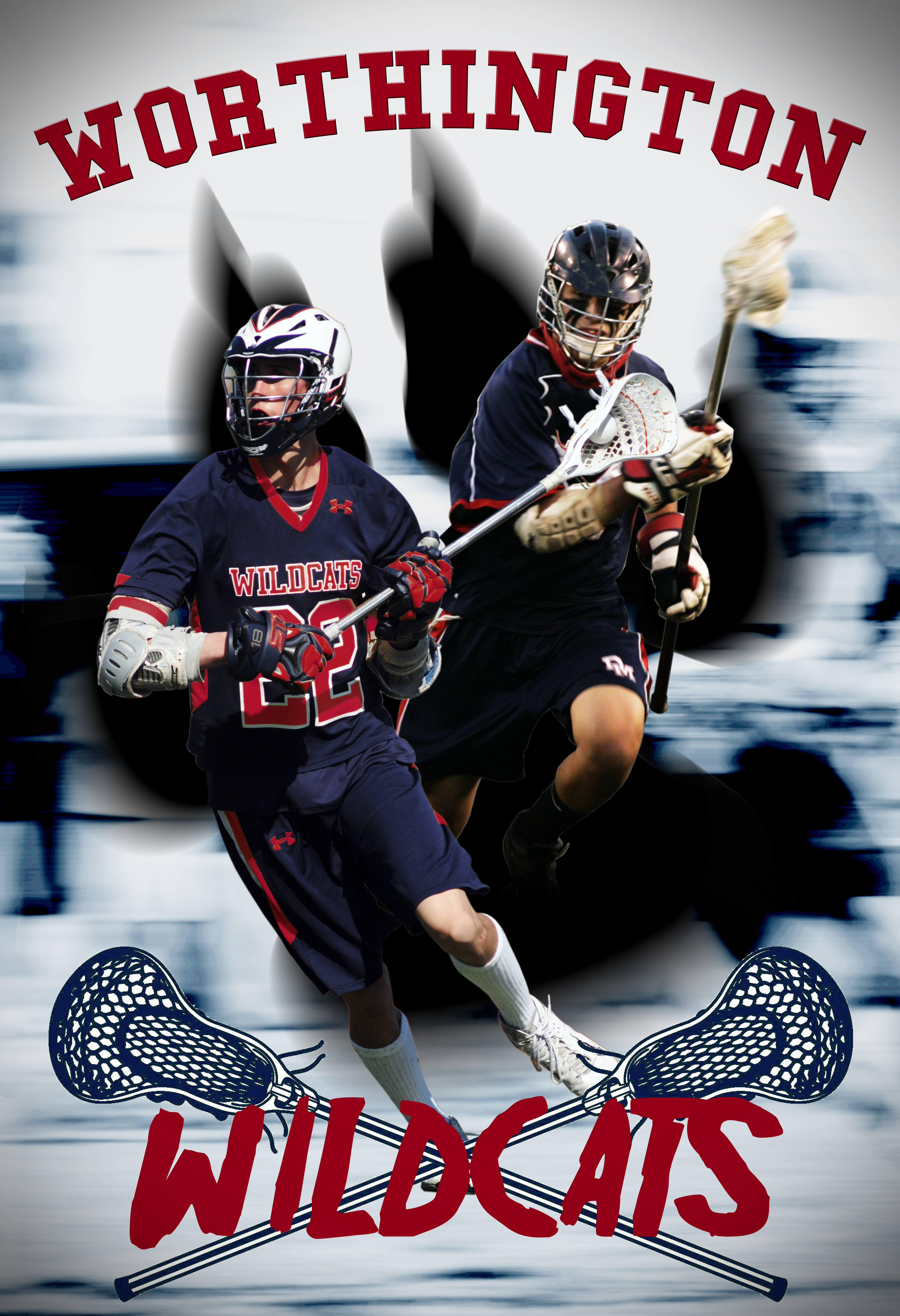 Sports Poster - This poster was given to both athletes who played four years together. The two friend's parents, who ordered the Gift of A Lifetime sports, say the boys have their posters haning in their rooms
